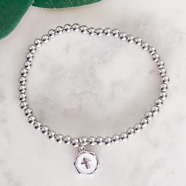 Faith Charm Stretch Bracelet