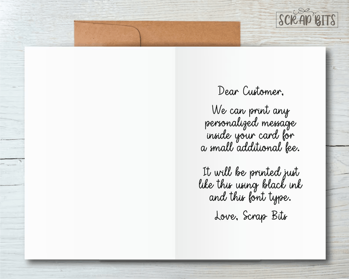 Hello Little One, Baby Zebra New Baby Card, Watercolor Safari Baby Shower Card - Scrap Bits