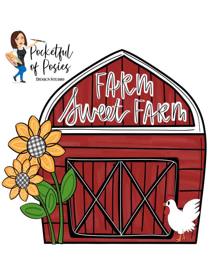 Farm Sweet Farm Barn Template