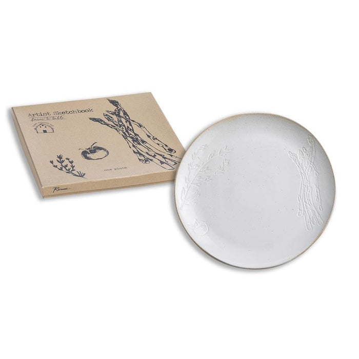 Rosanna Inc Farm to Table Debossed Plate - Asparagus | Koop.co.nz