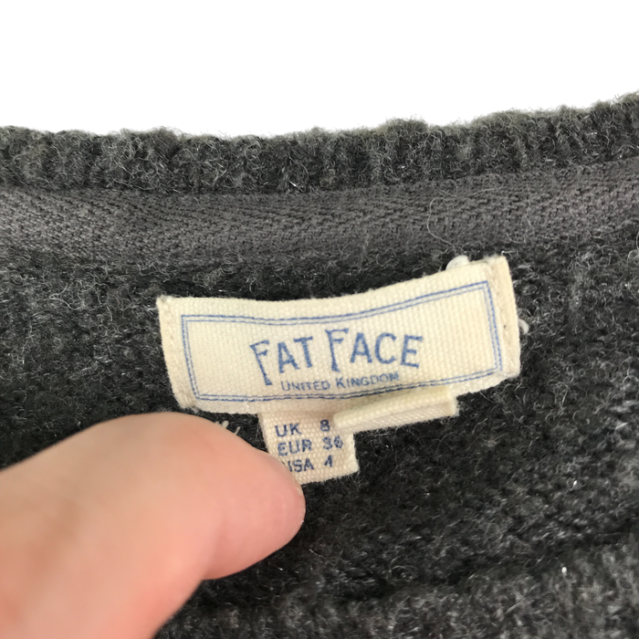 Fat Face women's XS grey jumper