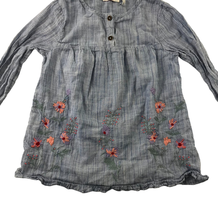 Fatface 6-7 years blue and white stripy blouse