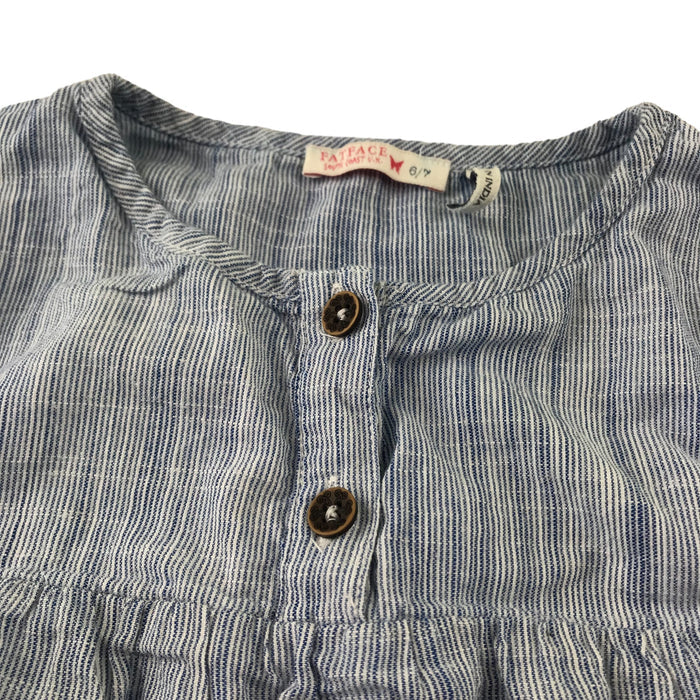 Fatface 6-7 years blue and white stripy blouse