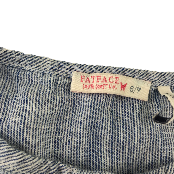 Fatface 6-7 years blue and white stripy blouse