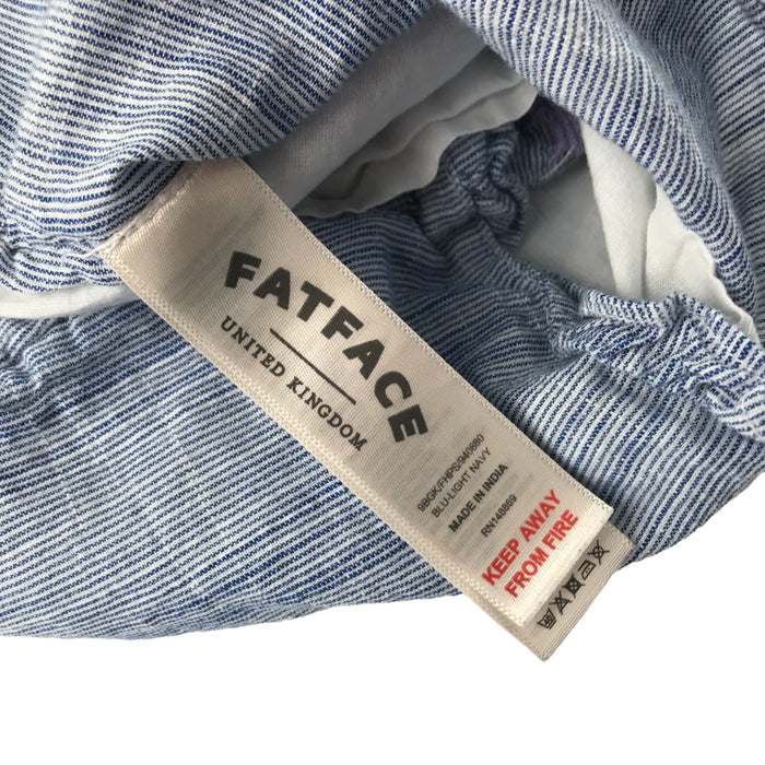 Fatface 6-7 years blue and white stripy blouse