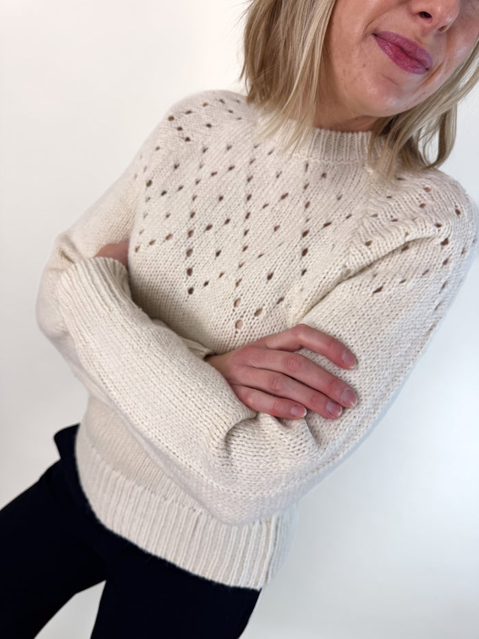 Femme Openwork Sweater