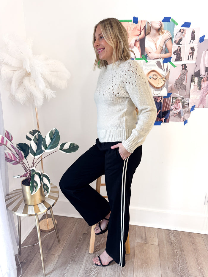 Femme Openwork Sweater