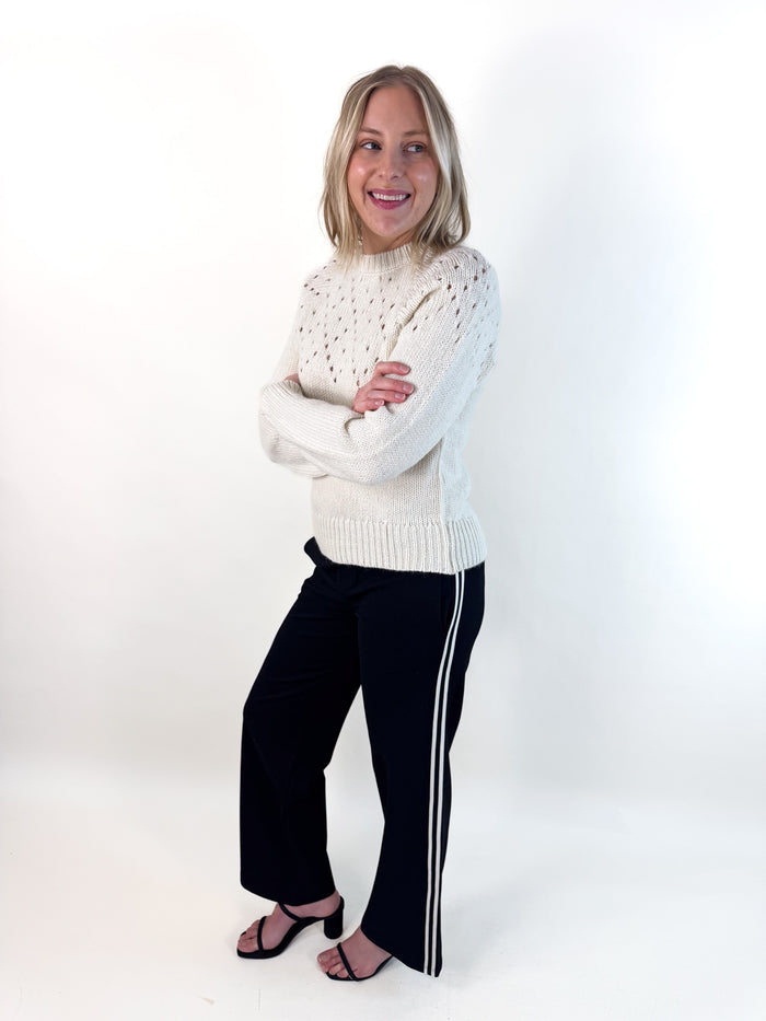 Femme Openwork Sweater