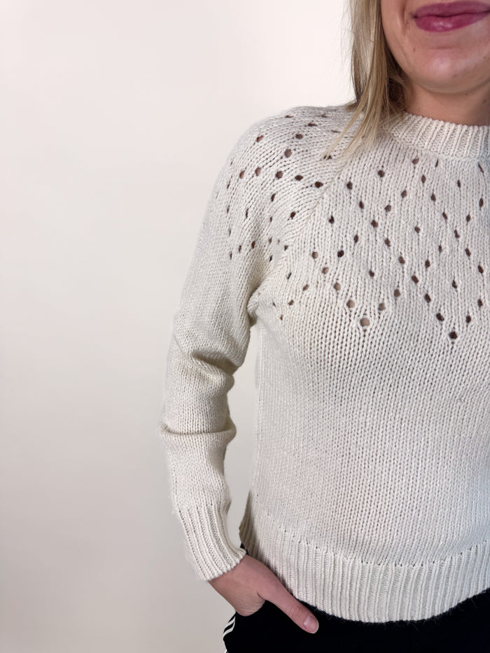 Femme Openwork Sweater