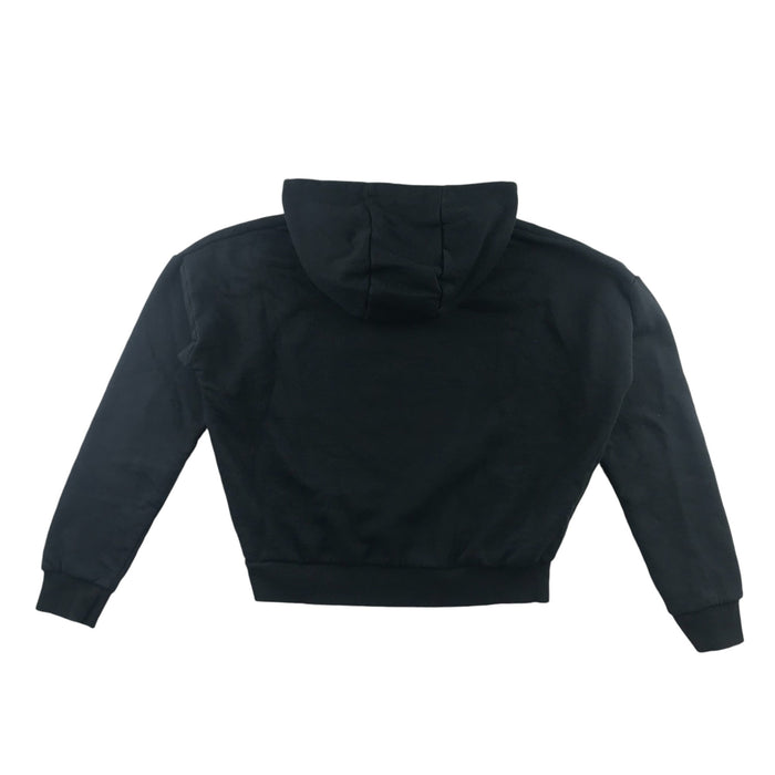 F&F 12-13 years black cropped sequin heart hoodie