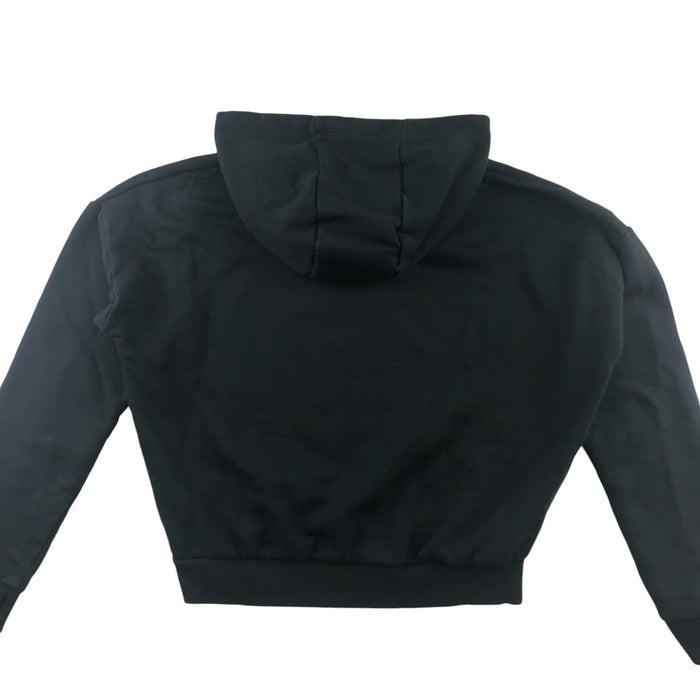 F&F 12-13 years black cropped sequin heart hoodie