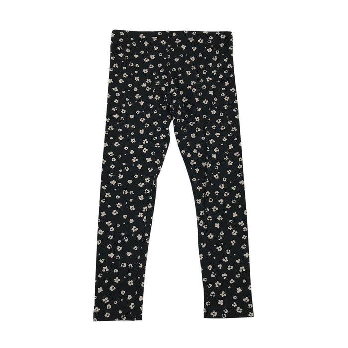 F&F 5-6 years black floral leggings cotton elastane