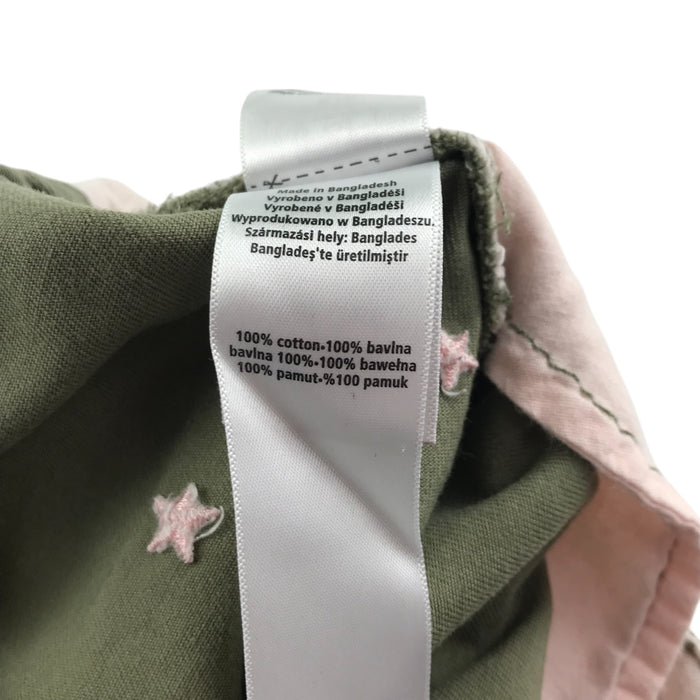 F&F 5-6 years khaki green star embroided cotton shorts