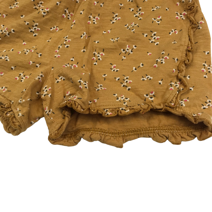 F&F 6 years mustard yellow floral shorts