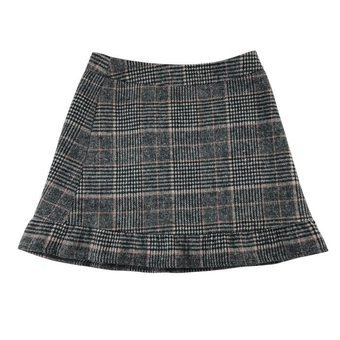 F&F 8-9 years grey check skirt polyester viscose acrylic polyamide