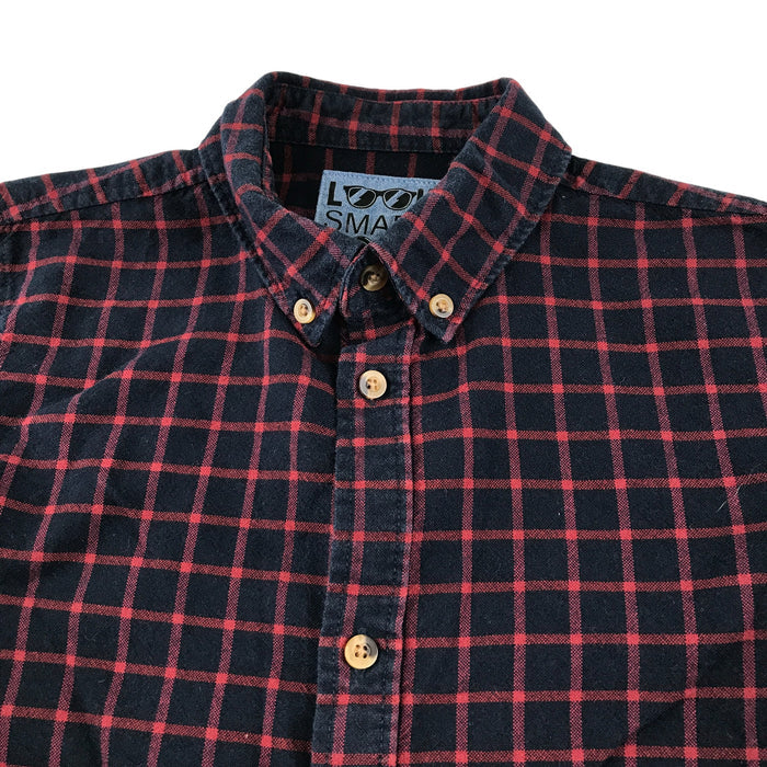 F&F 8-9 years navy and red checked cotton shirt