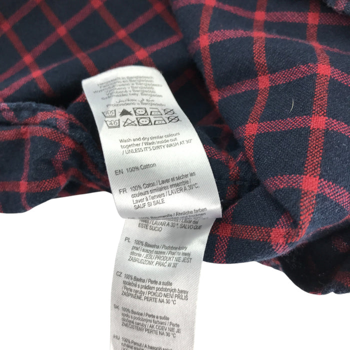 F&F 8-9 years navy and red checked cotton shirt