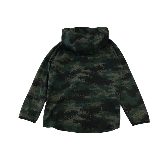 F&F 9 years green zipped camouflague hoodie