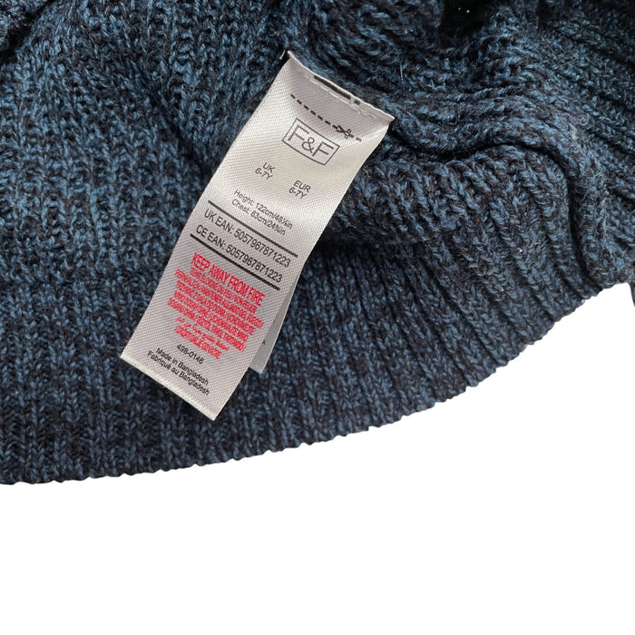 F&F festive jumper 6-7 years navy gaming pattern
