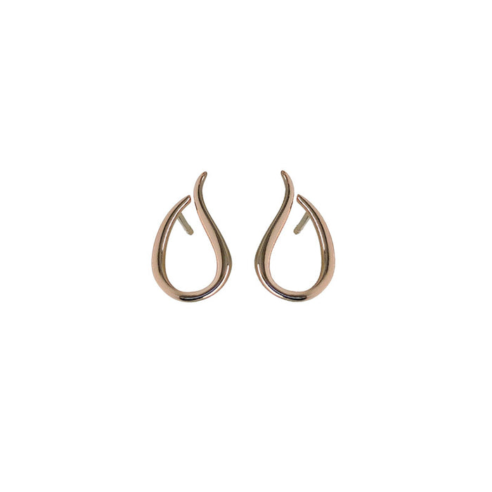 Sterling Flame Rose Gold Earrings NZ | Koop.co.nz