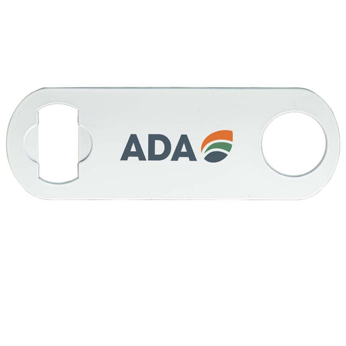 Flat Bottle Opener Pocket Size - 4.5'' White