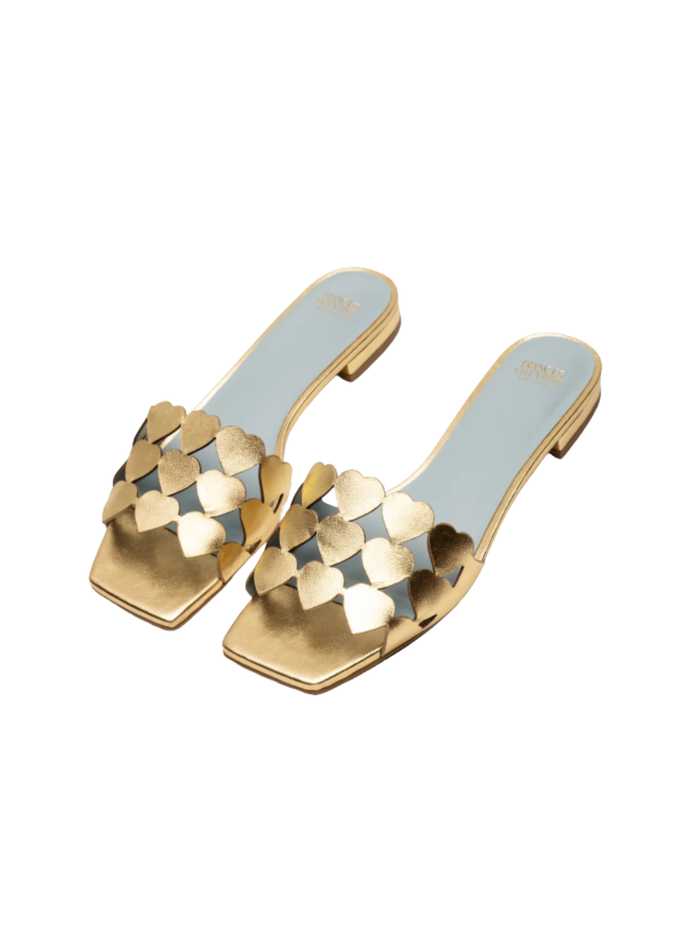 Flat Heart Slide - Platino