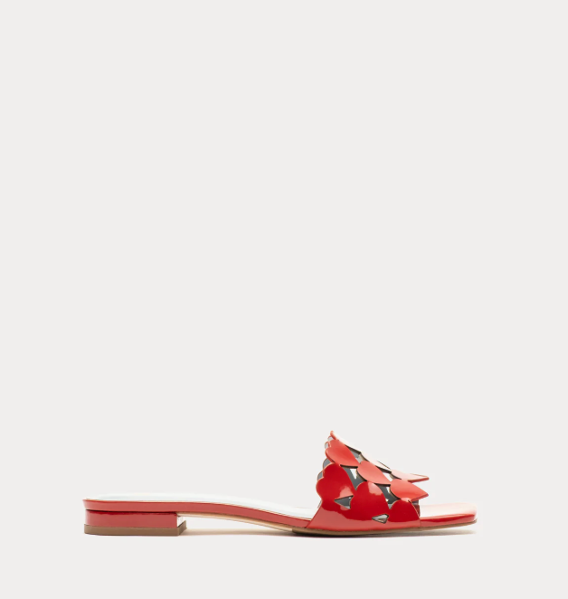 Flat Heart Slide - Red