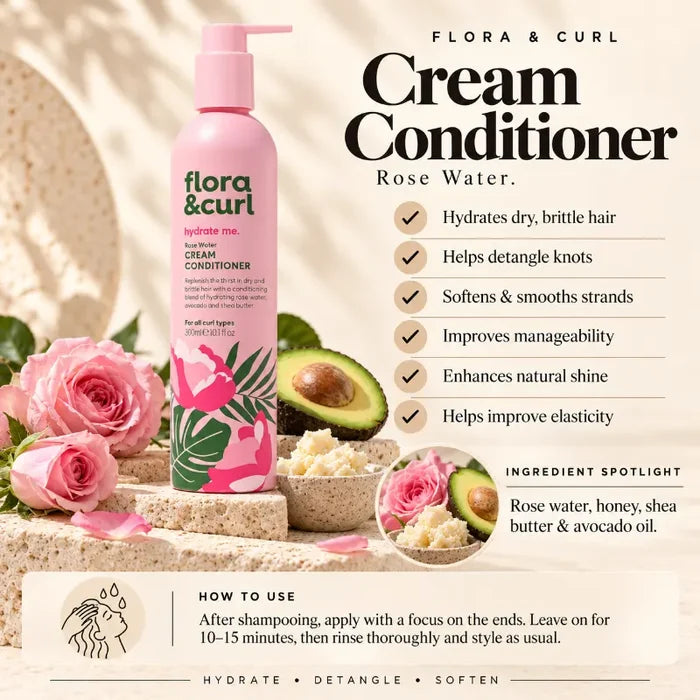 Flora & Curl Rose Water Cream Conditioner