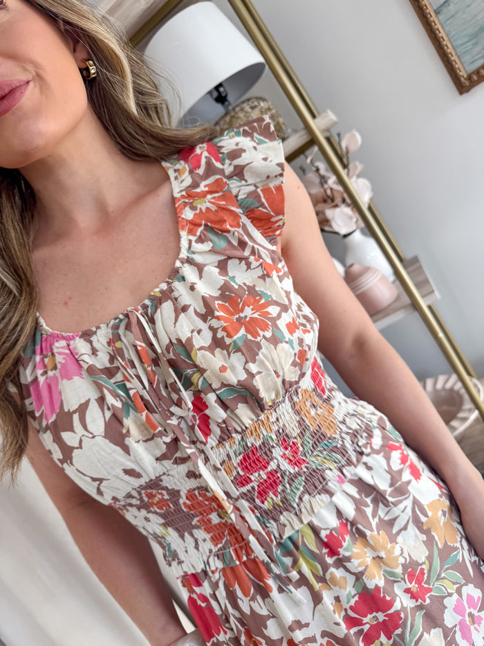 Floral Dunes Midi Dress