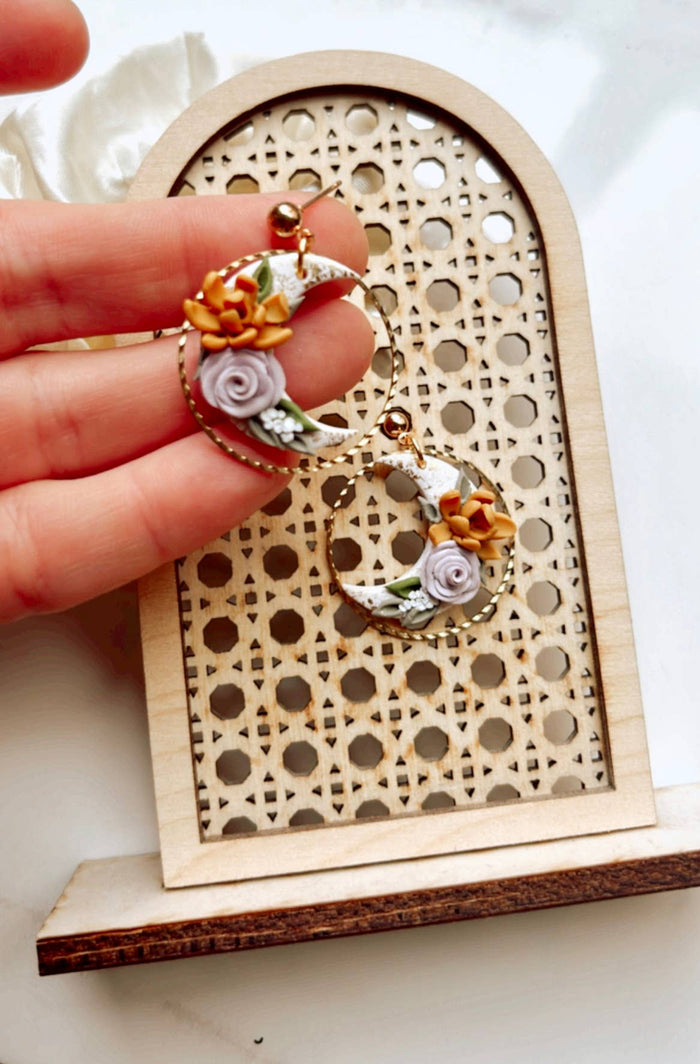 Floral Gold Foiled Moons