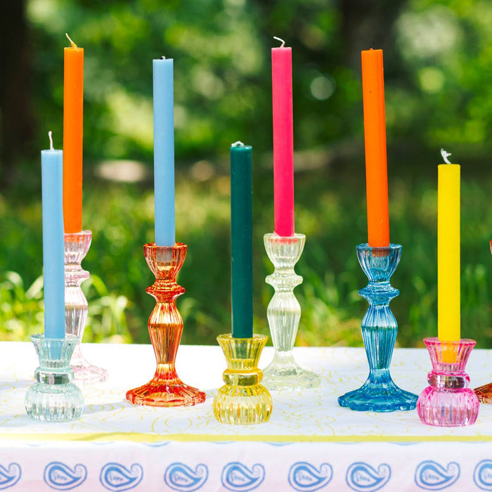 Fluted Glass Taper / Tea Light Holder