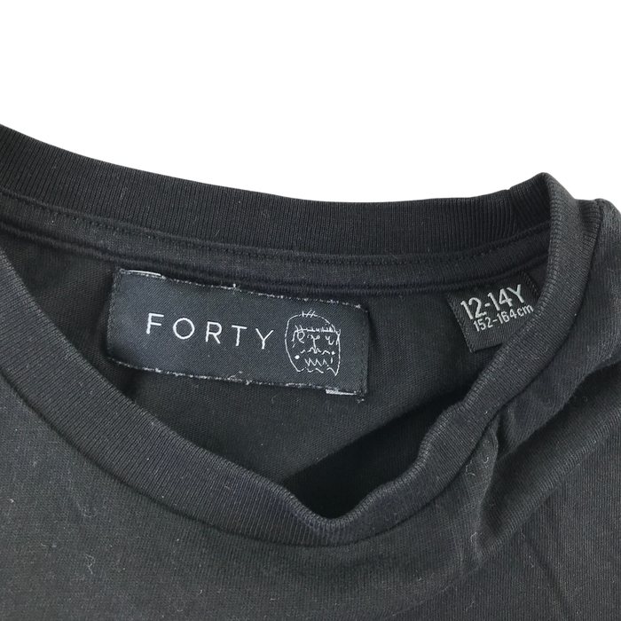 Forty Clothing 12-14 years black t-shirt