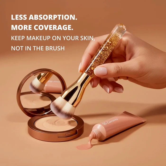 Foundation Brush Heart Gold - Lamora Beauty