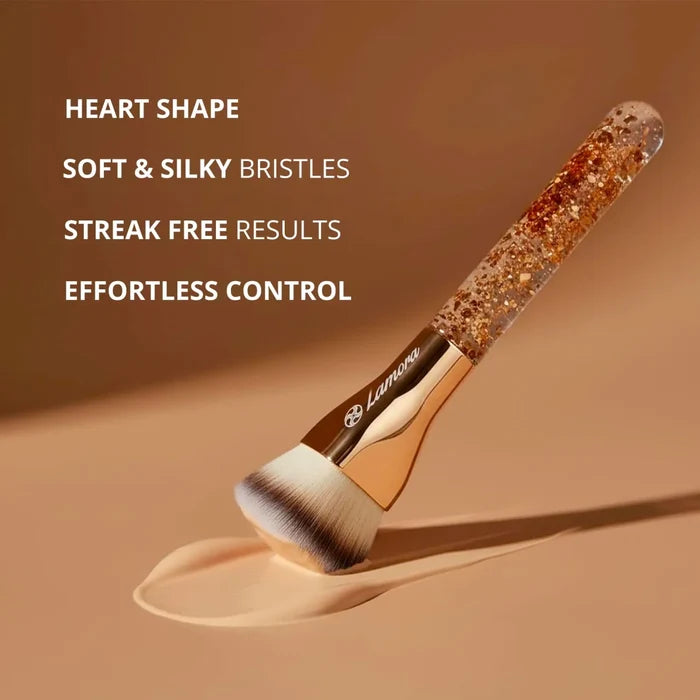 Foundation Brush Heart Gold - Lamora Beauty