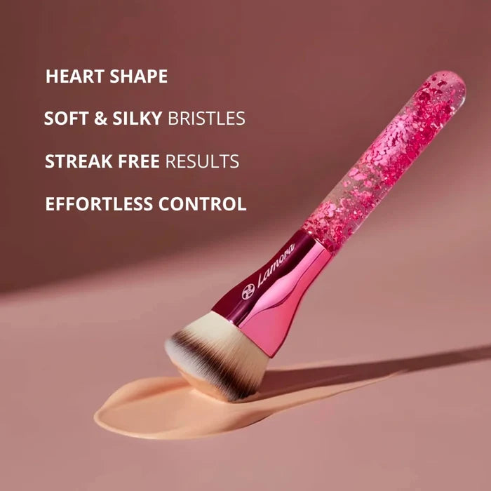 Foundation Brush Heart Pink - Lamora Beauty