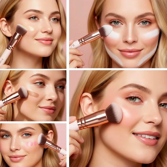 Foundation Brush Set Rose - Lamora Beauty