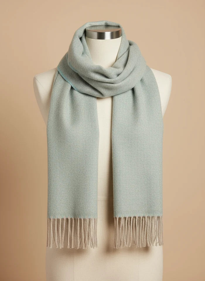 Foxford Lambswool Scarf | Aqua Melange