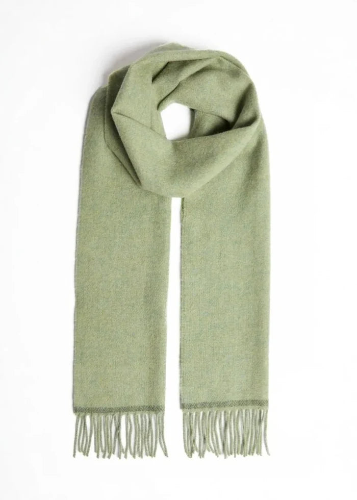 Foxford Lambswool Scarf | Green Melange | Premium Irish Wool
