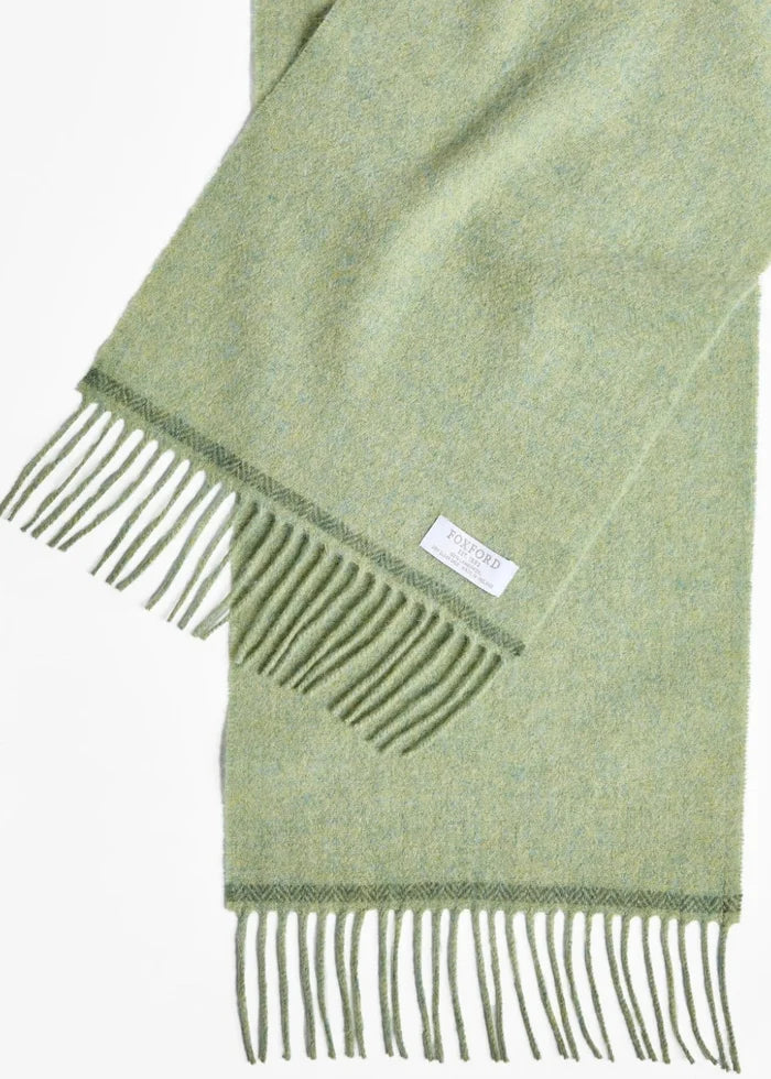 Foxford Lambswool Scarf | Green Melange | Premium Irish Wool