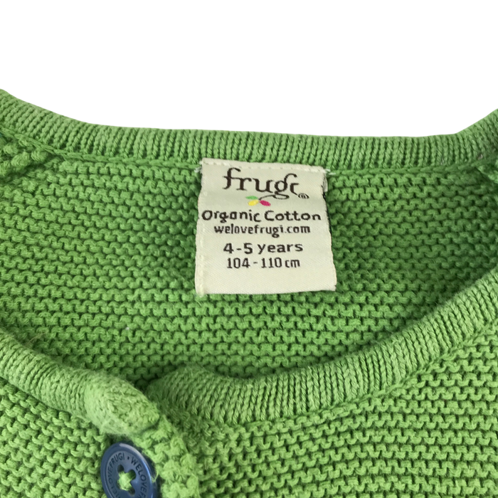Frugi 4-5 years green cardigan