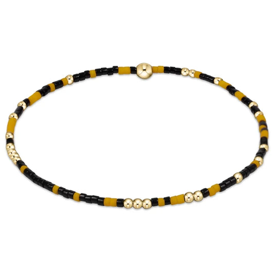 Gameday Hope Unwritten Bracelet- Golden Yellow- Black