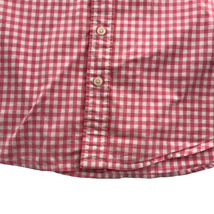 Gap 6 years red and white checked short sleeve shirt