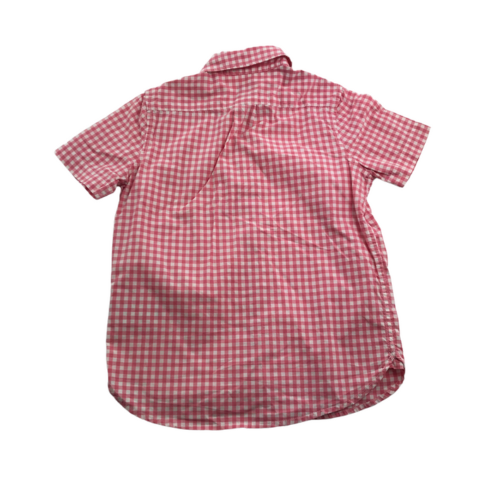 Gap 6 years red and white checked short sleeve shirt
