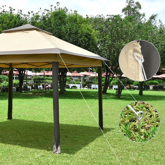Gazebo Tent with Netting 11x11ft Pop-Up