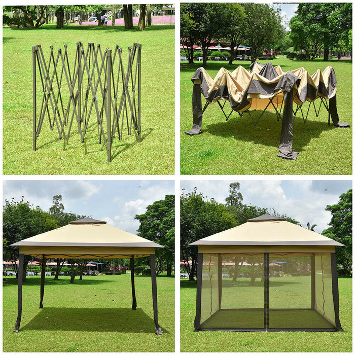Gazebo Tent with Netting 11x11ft Pop-Up