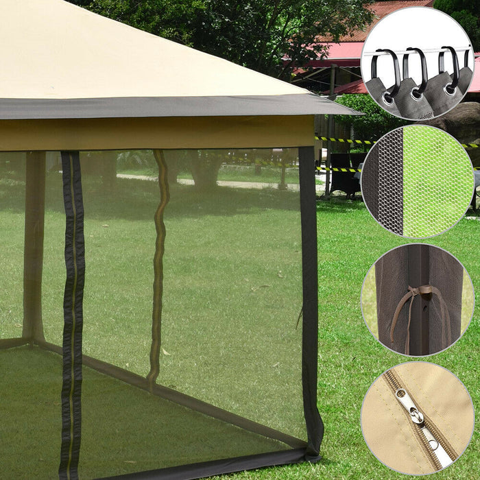 Gazebo Tent with Netting 11x11ft Pop-Up
