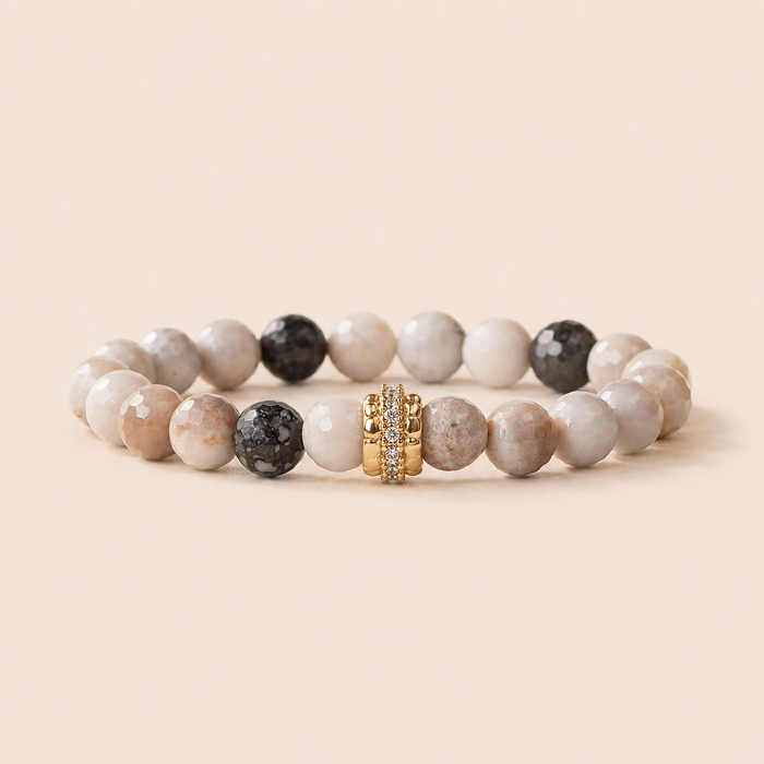 Gemstone Bracelet-8mm-Dendrite Agate