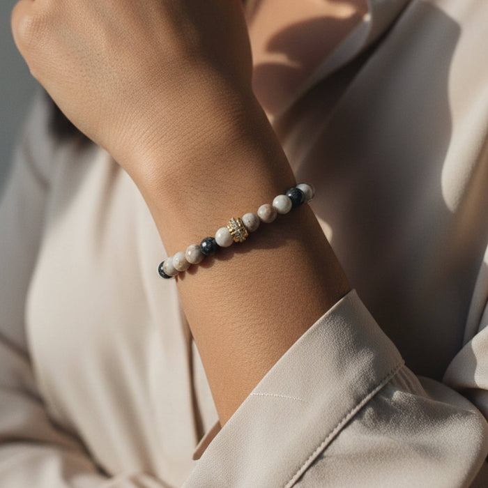Gemstone Bracelet-8mm-Dendrite Agate
