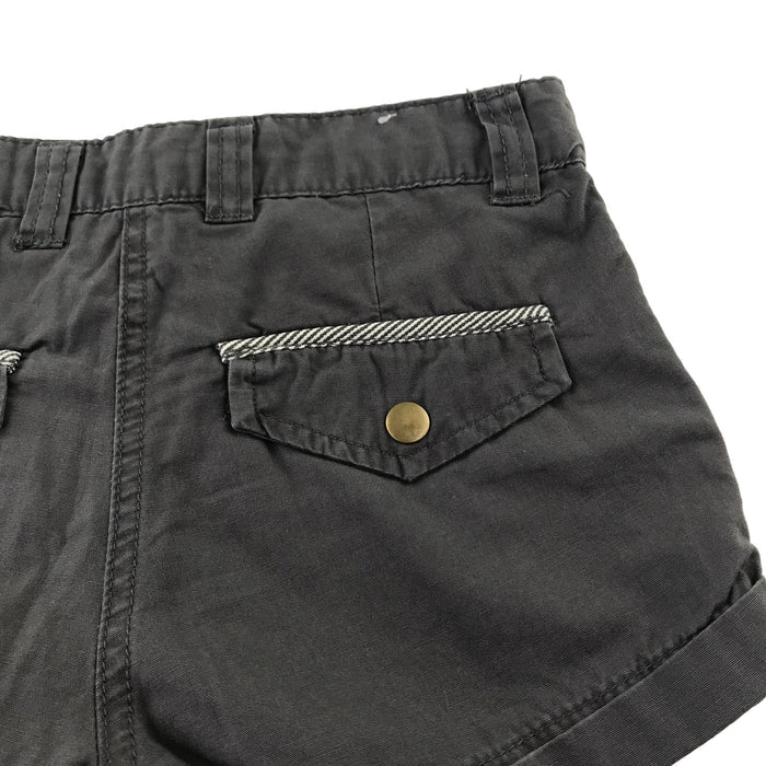 Generation 11 years dark grey cuffed hem cotton shorts
