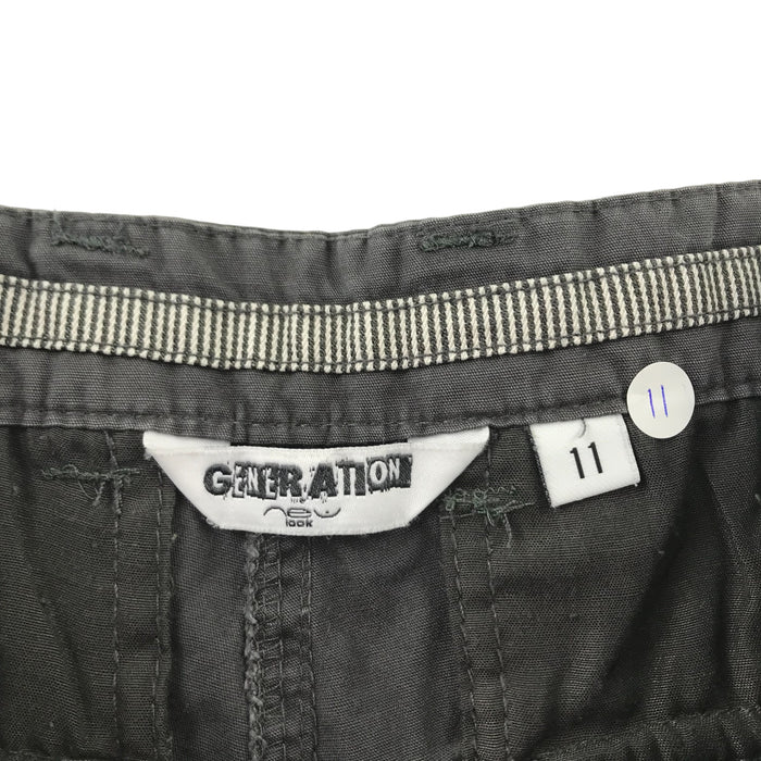 Generation 11 years dark grey cuffed hem cotton shorts